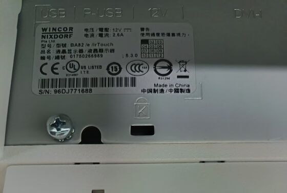 Wincor Nixdorf BA82Màn hình cảm ứng POS Ký hiệu tiền mặt màn hình hiển thị với chất lượng cao